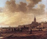 Jan van Goyen Beach at Scheveningen oil painting artist